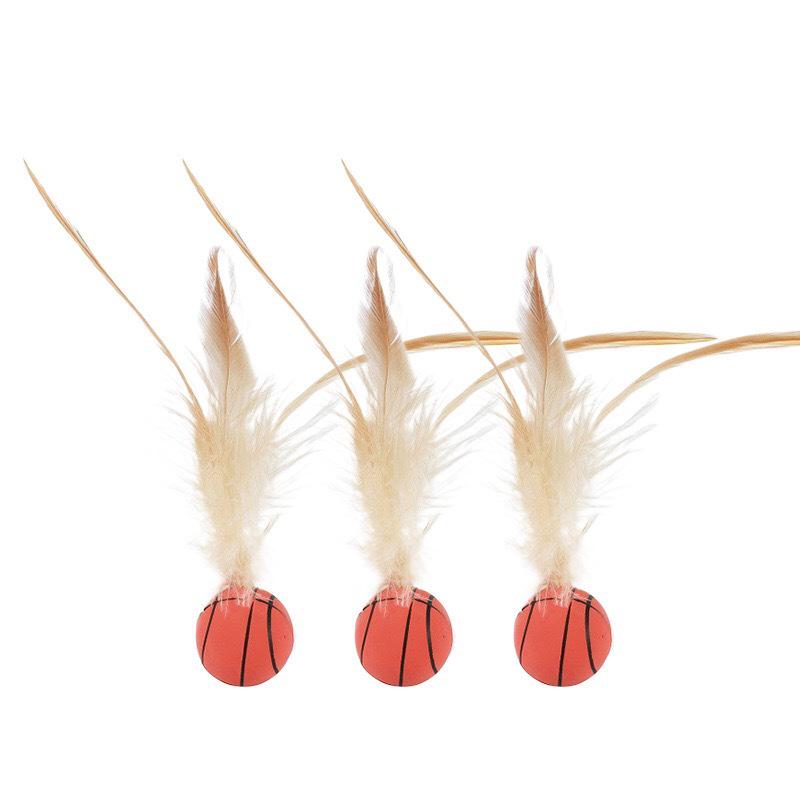 Elastic Feather Cat Toy: Self-Play Interactive Boredom Relief Shuttlecock Ball