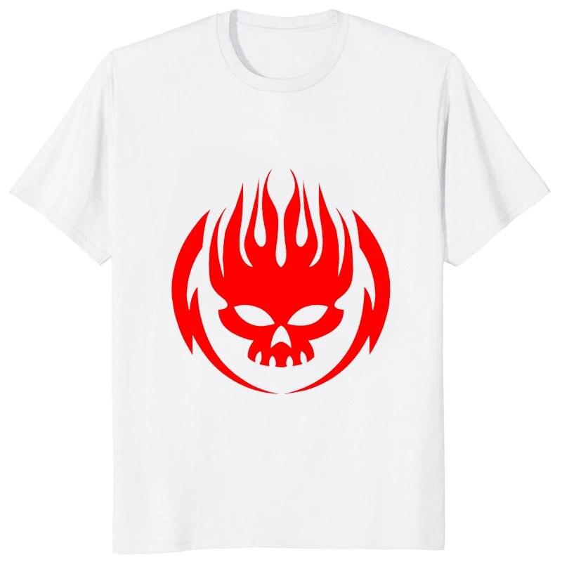 The Offspring Flame Skull Logo Hlava Punk Tričko Fanoušci rockové kapely Móda Streetwear Neformální Unisex tričko Ležérní Hipster Volná trička