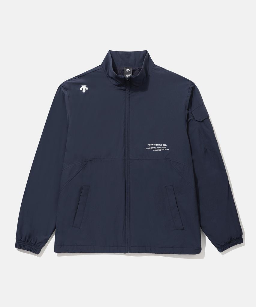 Descente Mesh-Lined Nylon Warm-Up Jacket Navy (Sq121Uwt21)