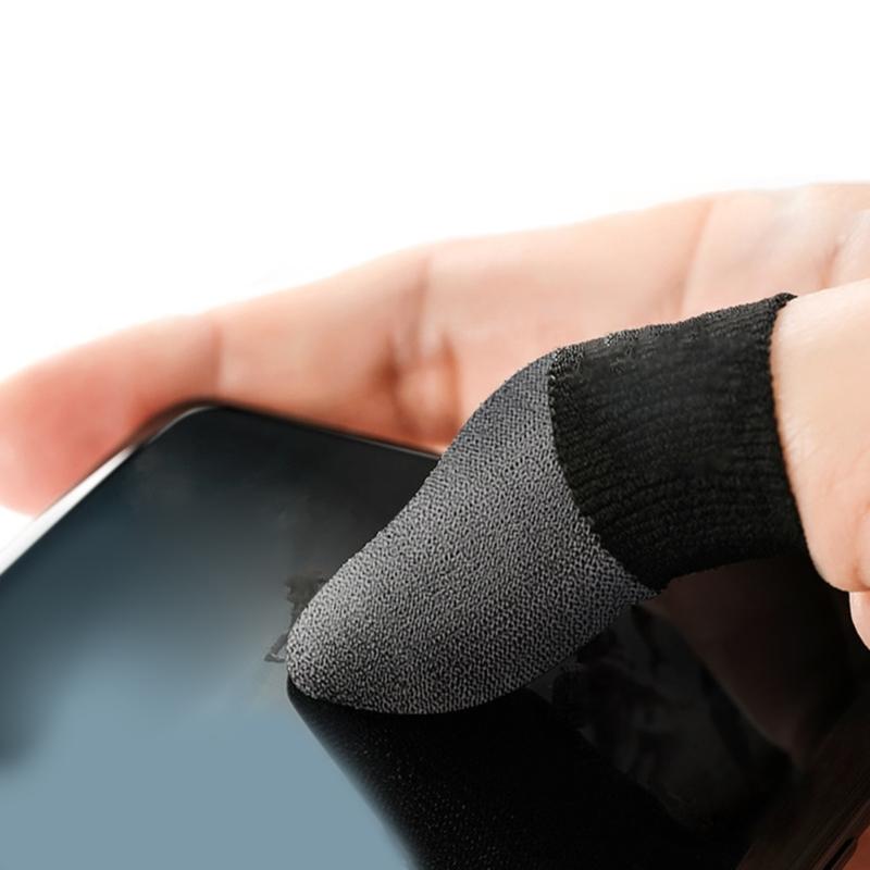 1 Pair Luminous Finger Cover Finger Sleeves Anti Slip Finger Gloves for Mobile Games Thumb Fingertip Covers
