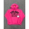 Heavy fleece foam print spider web hoodie sports casual sweater sweatpants set