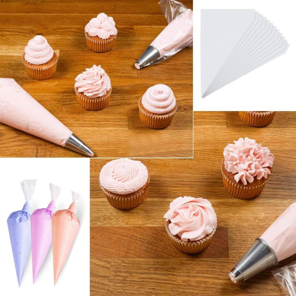 Mini Piping Bags, Disposable 7.6in Small Piping Bags 200pcs, Pastry Piping Bags for Cream Frosting, Icing Bags for Cake and Dessert Decorations Cake