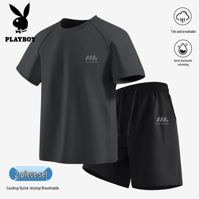 PLAYBOY Men s Summer Quick-Dry Sportswear Set 2XL