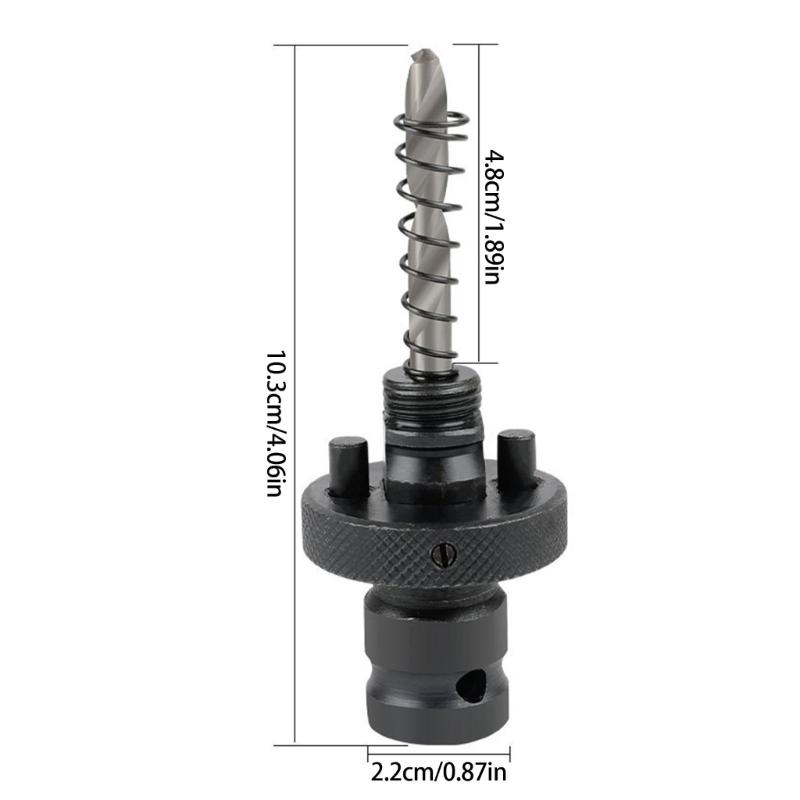 Square Drive Adapter with Drill Bit Hole Sawing Arbor Center Drill Extension Rod for Secure Hole Sawing Operations