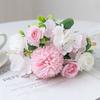 Seidenrose Chrysantheme Brautstrauß Künstliche Blumen Hochzeit Outdoor Garten Heim Zimmerdeko Kranz DIY Geschenk Accessoire Günstig
