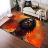 Reggae Style Man Portrait Area Rug, Non-Slip Floor Mat
