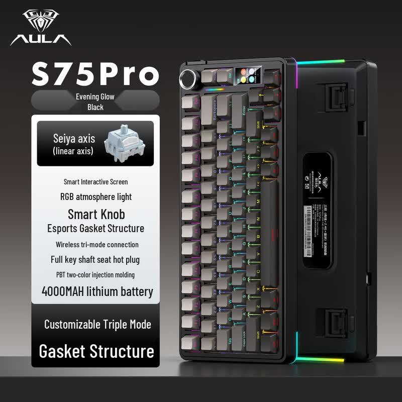 AULA S75Pro Tri-Mode Gasket Mechanical Keyboard