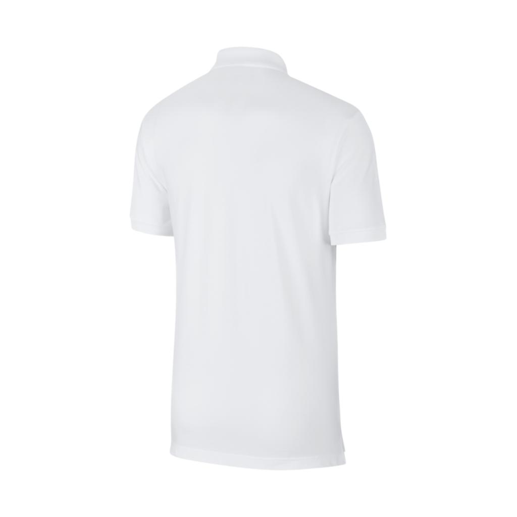 Nike Sportswear Embroidered Letter Logo Solid Color Casual Short Sleeve Polo Shirt Men Tops White CJ4457-100