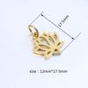 DOOYIO 5pcs/Lot Stainless Steel Hollow-out Lotus Pendant Female DIY Necklace Bracelet Handmade Charm Accessories