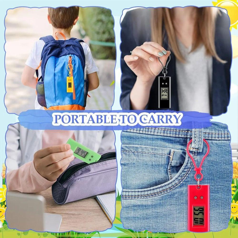 Elektronické mini elektronické hodiny Studentské závěsné Keychain Nové hodinky ve tvaru trojúhelníku