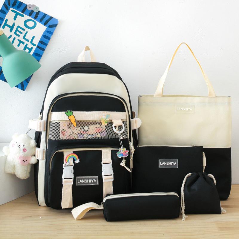 Uroczy Wodoodporny Zestaw Plecaka dla Dzieci, Klasy 3-6: 5-częściowy lekki tornister szkolny