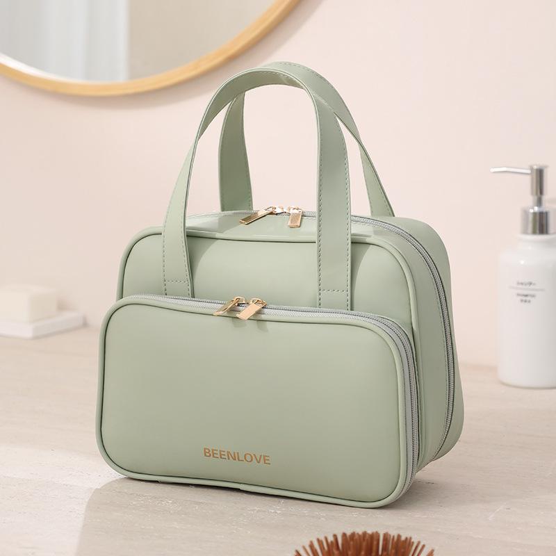 

Women s Cosmetic Bag Waterproof For Travel Lightweight Toiletries Bag Travel Essentials organizer Large Capacity Makeup pouches 25x11x18cm зелений