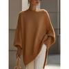 2 Autumn and Winter Crew Neck Pullover Knitted Sweater Women's Loose Lazy Style Solid Color Women's Sweater