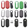 Remote Flip Key Shell Case Car Key Pad for Fiat 500 Panda Punto Bravo Replacement Key Case 3 Buttons Rubber Button Pad