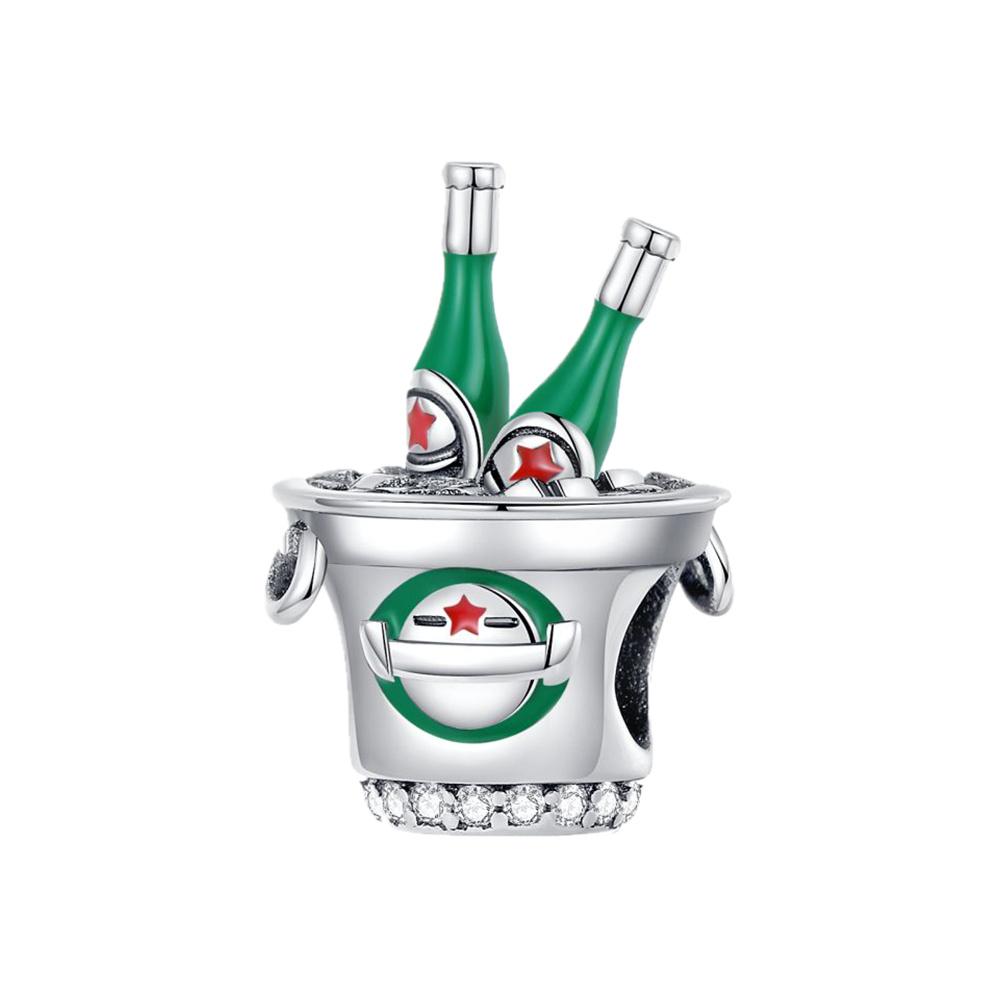 Copper Original Coffe Cup Charms Bead Beer Champagne Pendant Fit Bracelet Diy Making For Women Fine Jewelry Gift