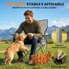 Camping Chair Set of 2 Portable Folding Outdoor Camp Chair with Cup Holders and Carry Bag Grey