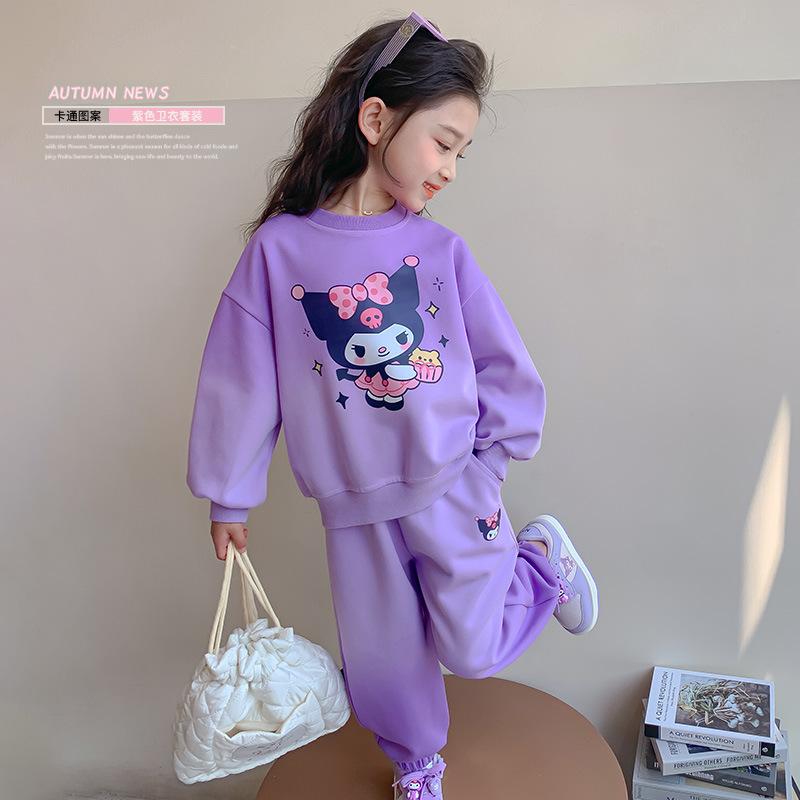 Baby Girl Spring Autumn Fashionable Cute Sweatshirt Two Piece Set