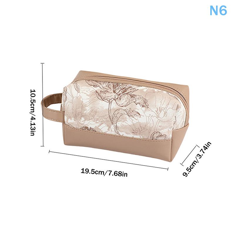 Floral Print Transparent Toiletry Bag 3-Pack Large-Capacity Handheld Makeup Storage Pouch for Women Travel