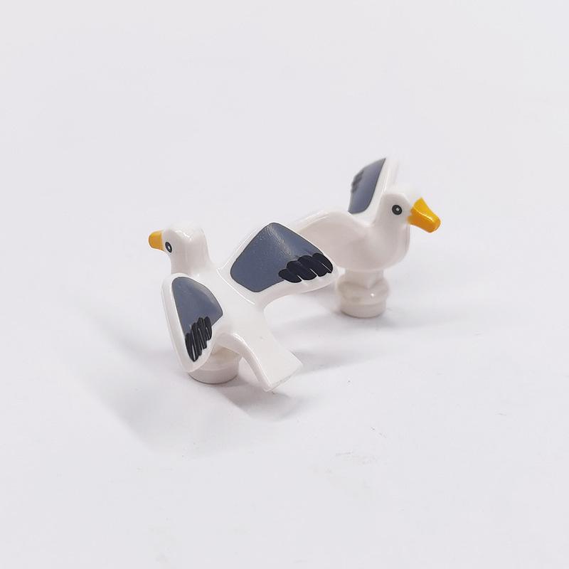 Animal Printed DIY Parts: Goat, Seagull, Penguin, Fish, Sheep - Compatible with MOC Building Block Toys