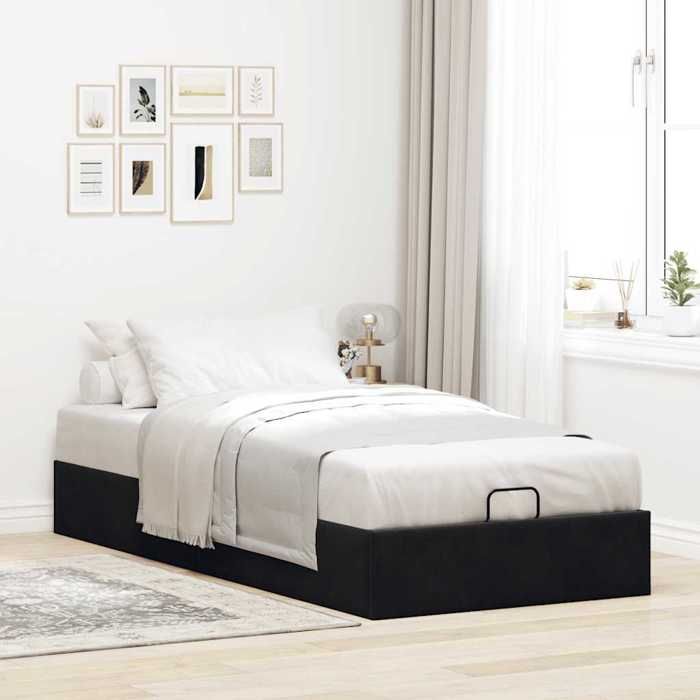 VidaXL Cadre de lit ottoman sans matelas noir 80x200 cm velours, cadre de lit, cadre de lit ottoman, cadre de lit avec 3310927