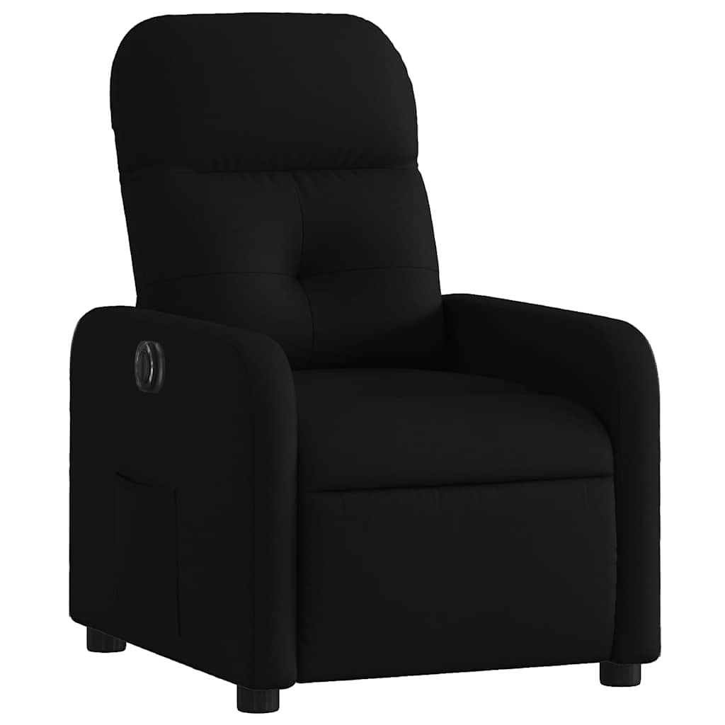 Vidaxl Electric Recliner Armchair, Black, Fabric Upholstered