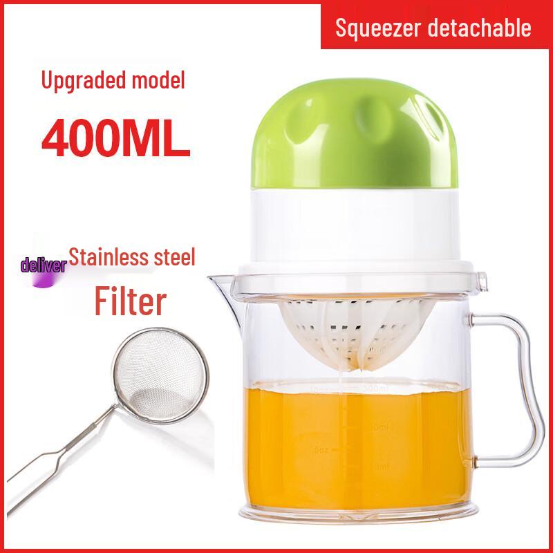 

Upgraded Manual Fruit Juicer with Stainless Steel Filter