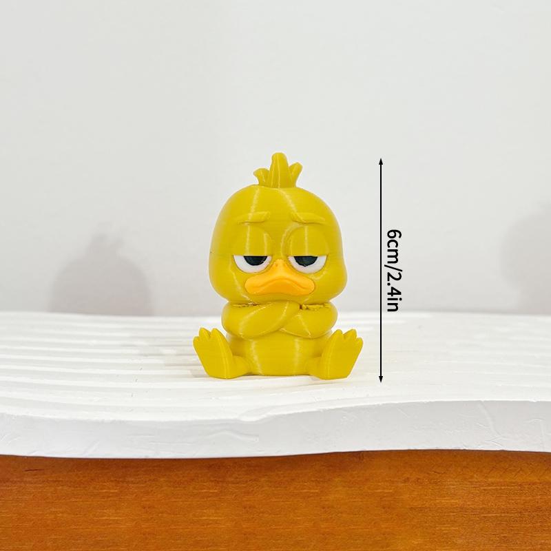 3D Ornament Rozzlobená kachna Vtipná bílooká žlutá kachna Stolní doplňky Domácí dekorace a Dekorace do auta Párty dárek