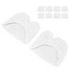 5Pairs Toe Cap Cover WShaped SEBS Forefoot Cushioning Pad Protector with Breathable Hole(White )