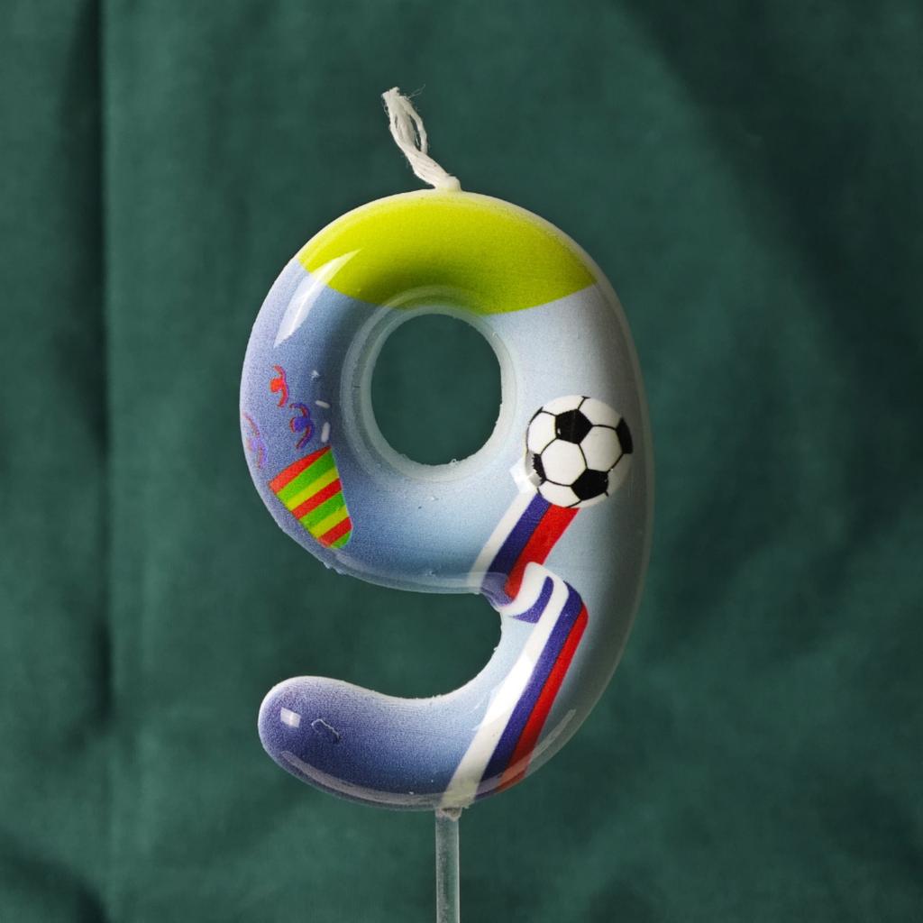 Football Themed Numbers 0-9 Candles Birthday Candles Cake Decorations