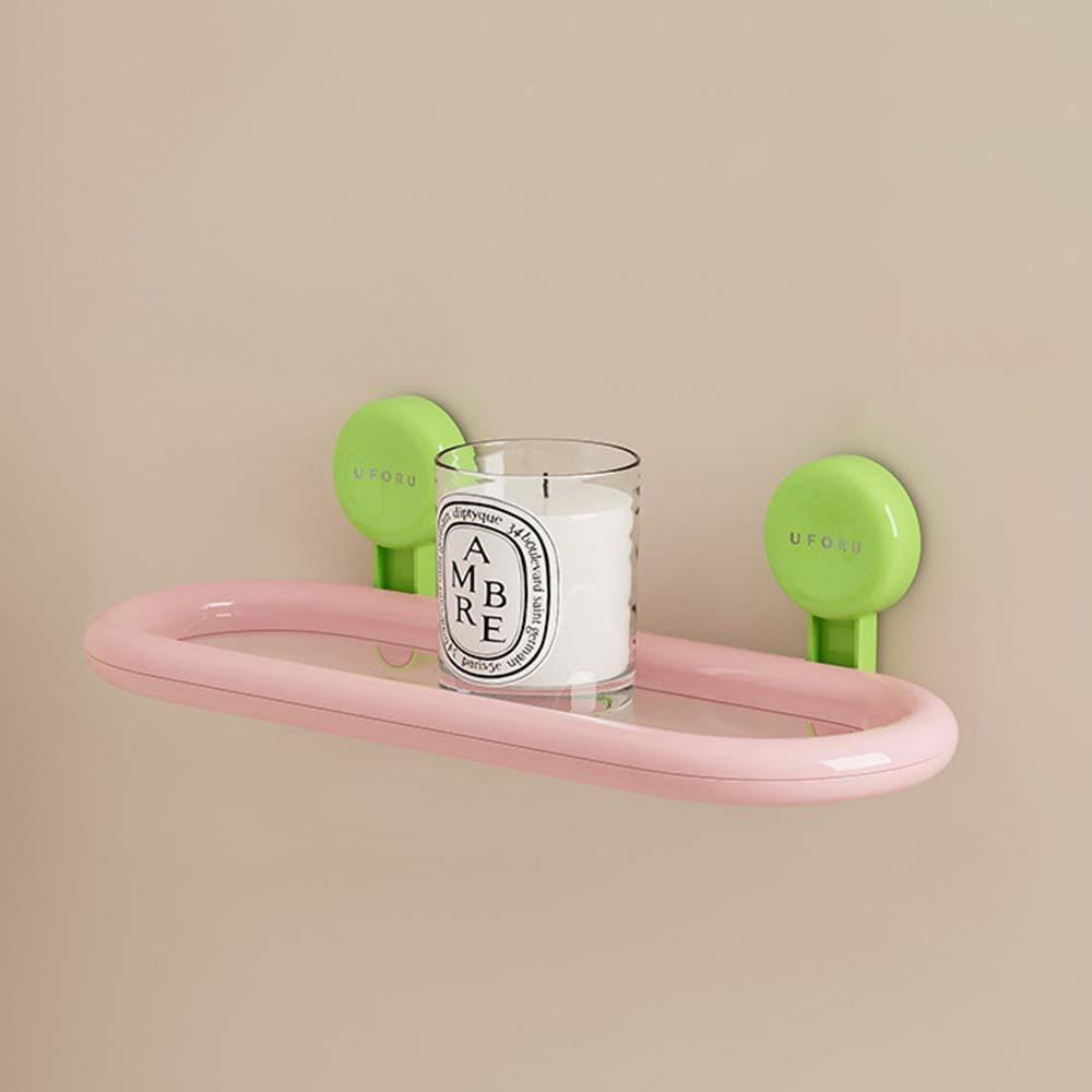 Free Punch Suction Cup Storage Shelf Drainable Toiletries Organizer  Bathroom Accessories