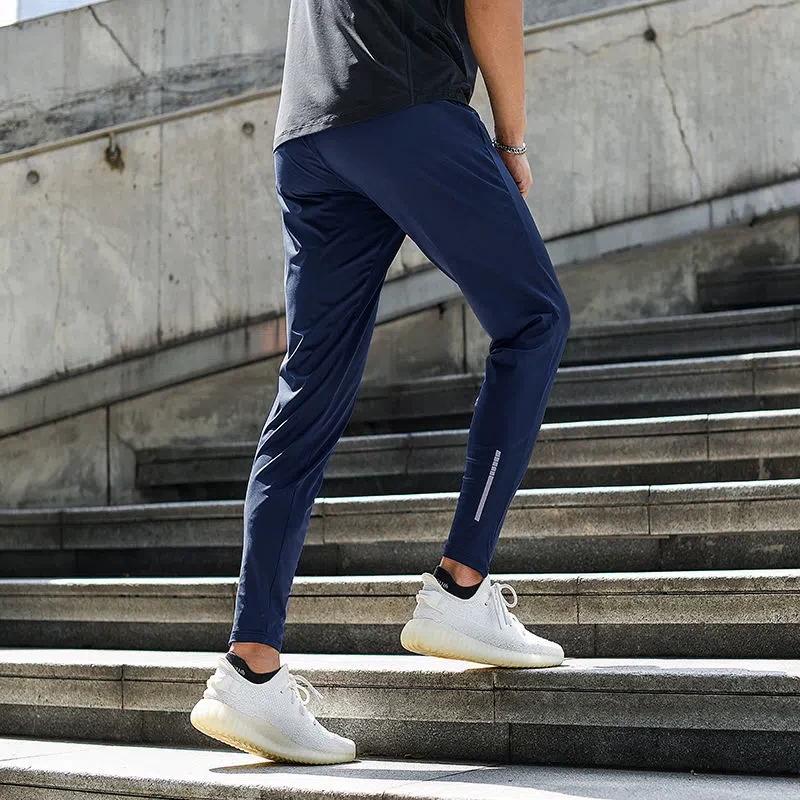 Athleisure Men s Professional Thin Stretch Fitness Pants 4XL, 100KG синий