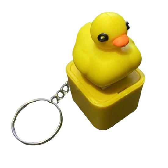 Lizard Button Keychain Fidget Toy with Sound LED Lights Stress Anxiety Relief Frog Keyboard