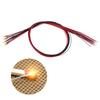 10Pcs 20Cm T0603Wm Soldered Micro Litz Wired Leads Warm White Smd Led 0603