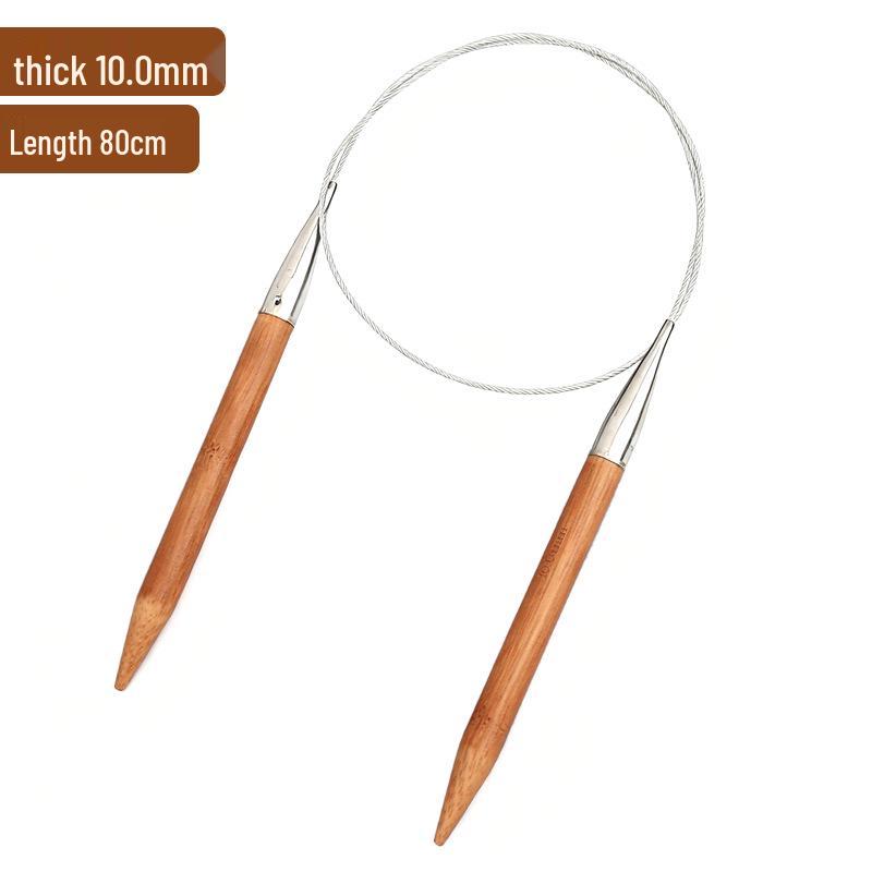 Bamboo & Steel Circular Knitting Needles Set for Sweaters, Scarves, and Sleeves