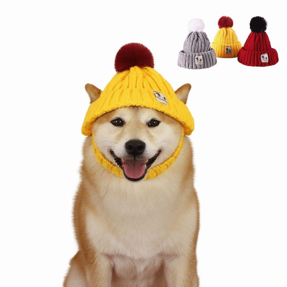 Pet Costume Accessory Puppy Cap Keep Warm Pet Hat Universal Short Plush Hat Winter