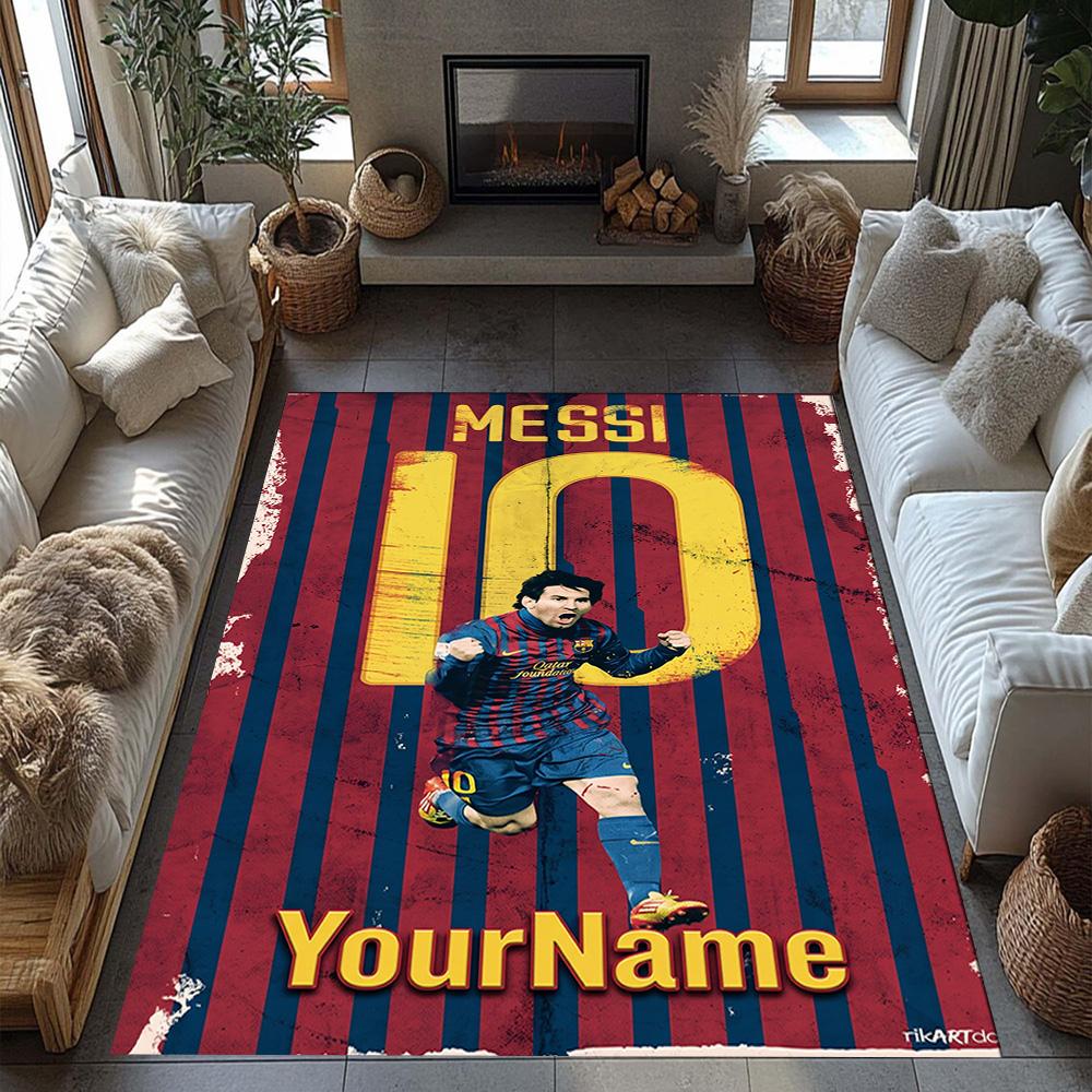 Messi 201 Personalized Text Area Rug Perfect for Hallway Living Rooms Decorate room Study room Antislip Carpet Office home decor