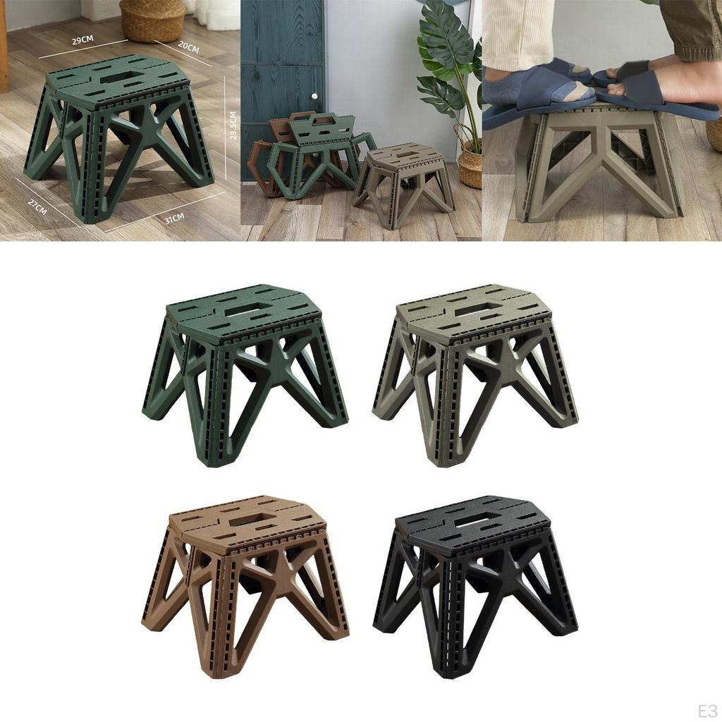 Foldable Step Stool Camping Adults Kids Stepping Fishing Chair for Hiking