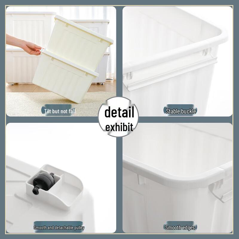 SPACEXPERT 20L Rolling Storage Box with Clear Blue Lid