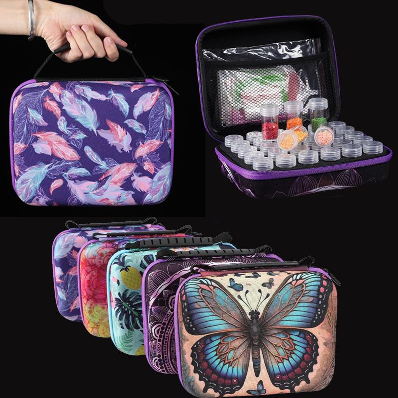 5D 30 Grids Diamond Painting Tools Kits Diamond Paint Accessories Bottles Container Sticker Carry Case Storage Bag Grids Box Pen