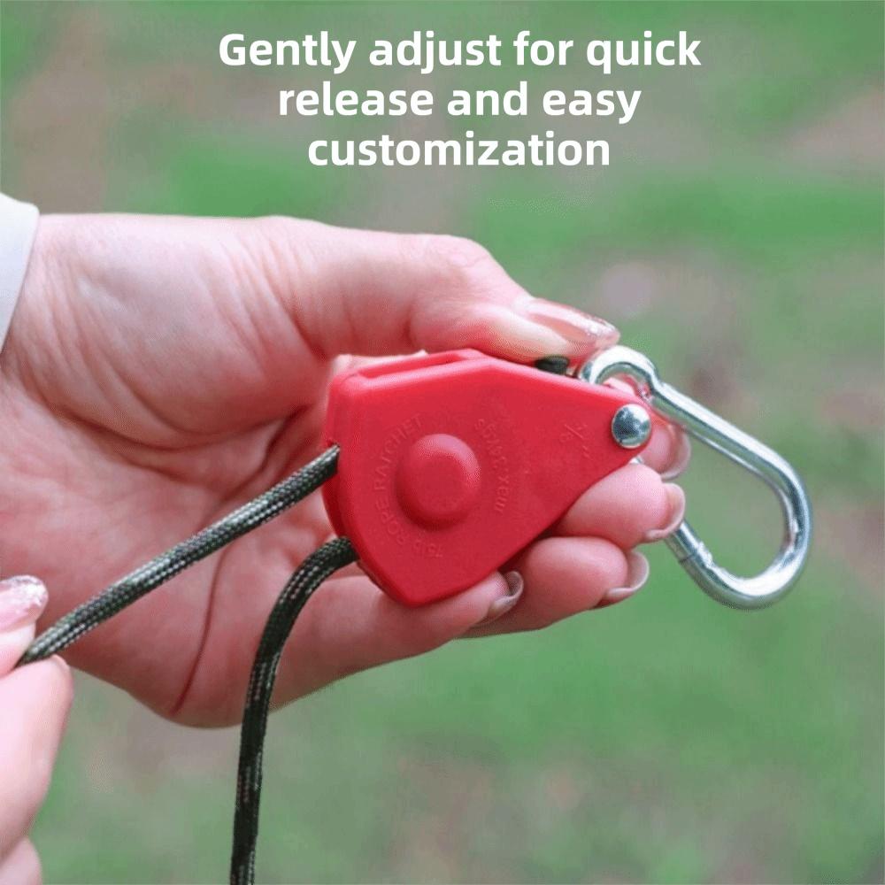 2Pcs Adjustable Tent Rope Hanger Pulley Hook Reinforced Metal Gear Canopy Ropes  Canopy Shelter