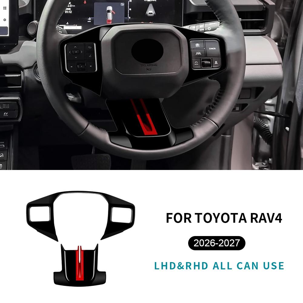 Premium Steering Wheel Decoration Frame For Toyota RAV4 2026-2027 Car Interior Accessories Kit Universal LHD RHD