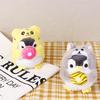 Design PP Cotton Donut Plush Key Chain Korean Style Key Buckle Penguin  Pendant Women Key Holder