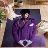 Prince Purple Guitar Performance Carpet Suitable For Outdoor Playrooms Dormitory Study Room Antislip Rug Office Home Decor Wedding Party Gift