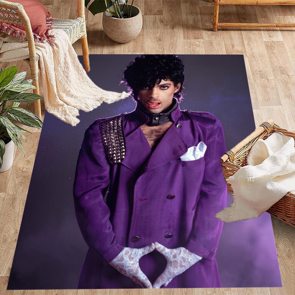 Prince Purple Guitar Performance Carpet Suitable For Outdoor Playrooms Dormitory Study Room Antislip Rug Office Home Decor Wedding Party Gift