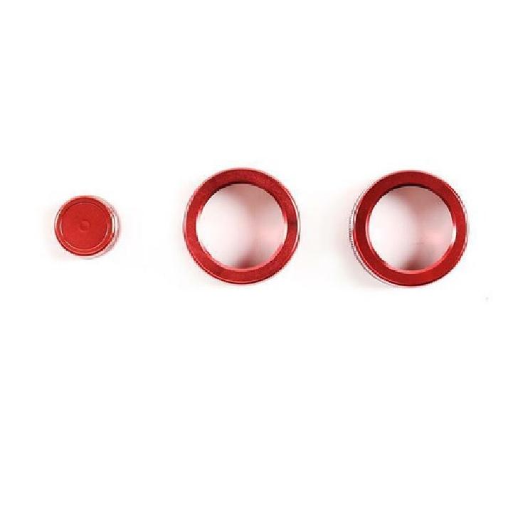 Fit For BMW 3-Series E90 2005-2012 Red Aluminum Console AC Knob Ring Cover Decor