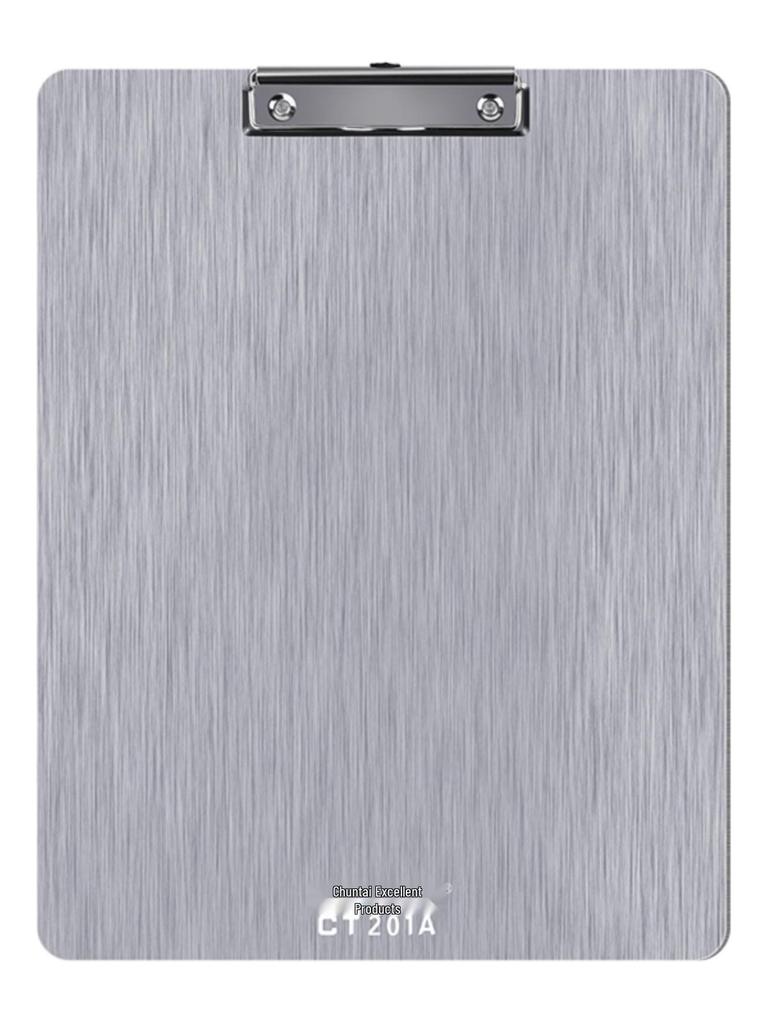 Chuntian Stainless Steel Clipboard with File Clip and Sticky Note Holder, A4/A3 Size