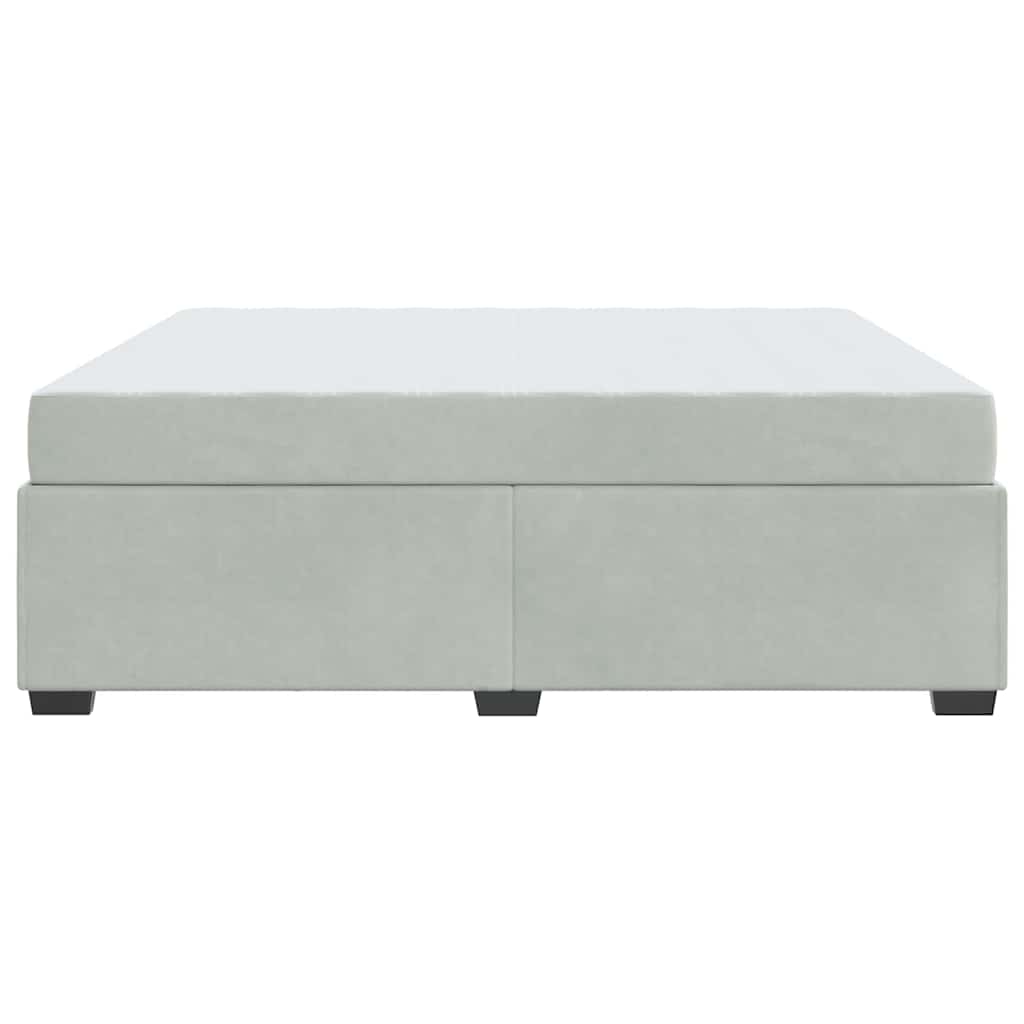 Upholstered Bed Frame with Mattress Light Grey 180 x 200 cm Fabric