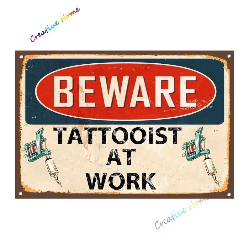 Vintage Poster Tattoo Studio Name Of Company Tin Sign Metal Plaque Shop Bar Pub Coffee Shop Wall Decoration Vintage Metal Plate