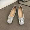 New Square-toed Flat Single-shoe Women's Casual Soft-soled Large-sized Shallow Ballet Shoes