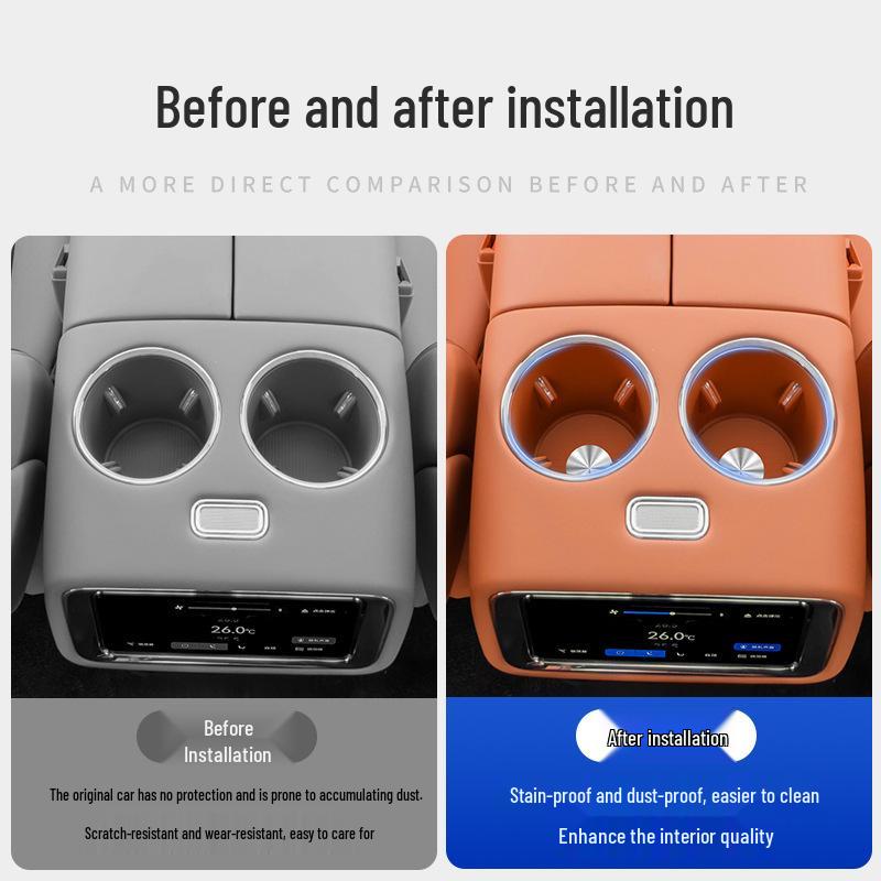 Anti-slip Silicone Cup Holder Pad for Chery V9: Custom Interior Protection and Decoration.